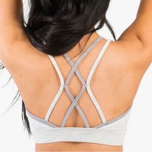 Zyia Grey / White Luxe Strappy Bra XS